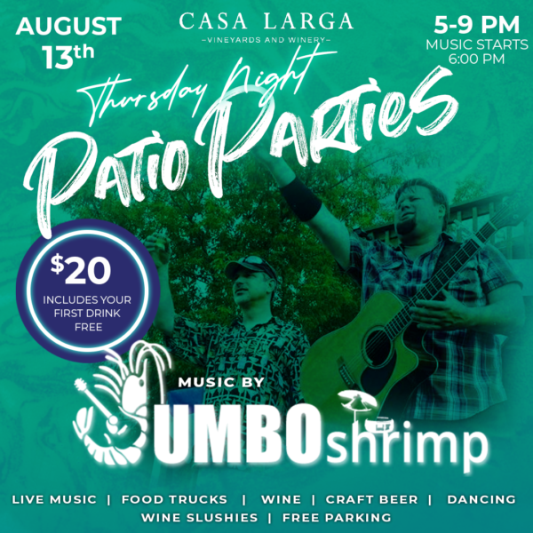 Patio Party - Jumbo Shrimp | August 13, 2026