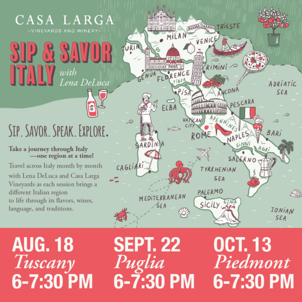 Casa Larga’s Sip and Savor Italy -3 Pack